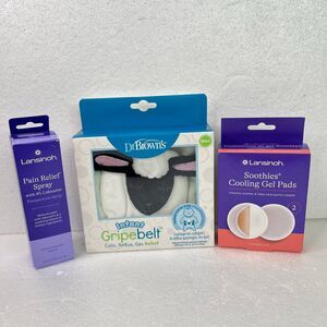 New Born Baby New Mom Care Kit Lansinoh Nursing Pads Infant Gripebelt-New #720